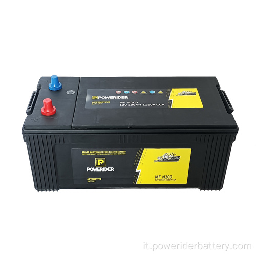 12 V 200Ah N200 MF Auto-acido Auto-acido Avviamento della batteria